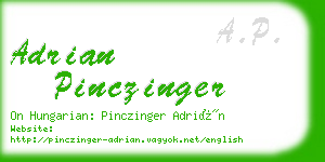 adrian pinczinger business card